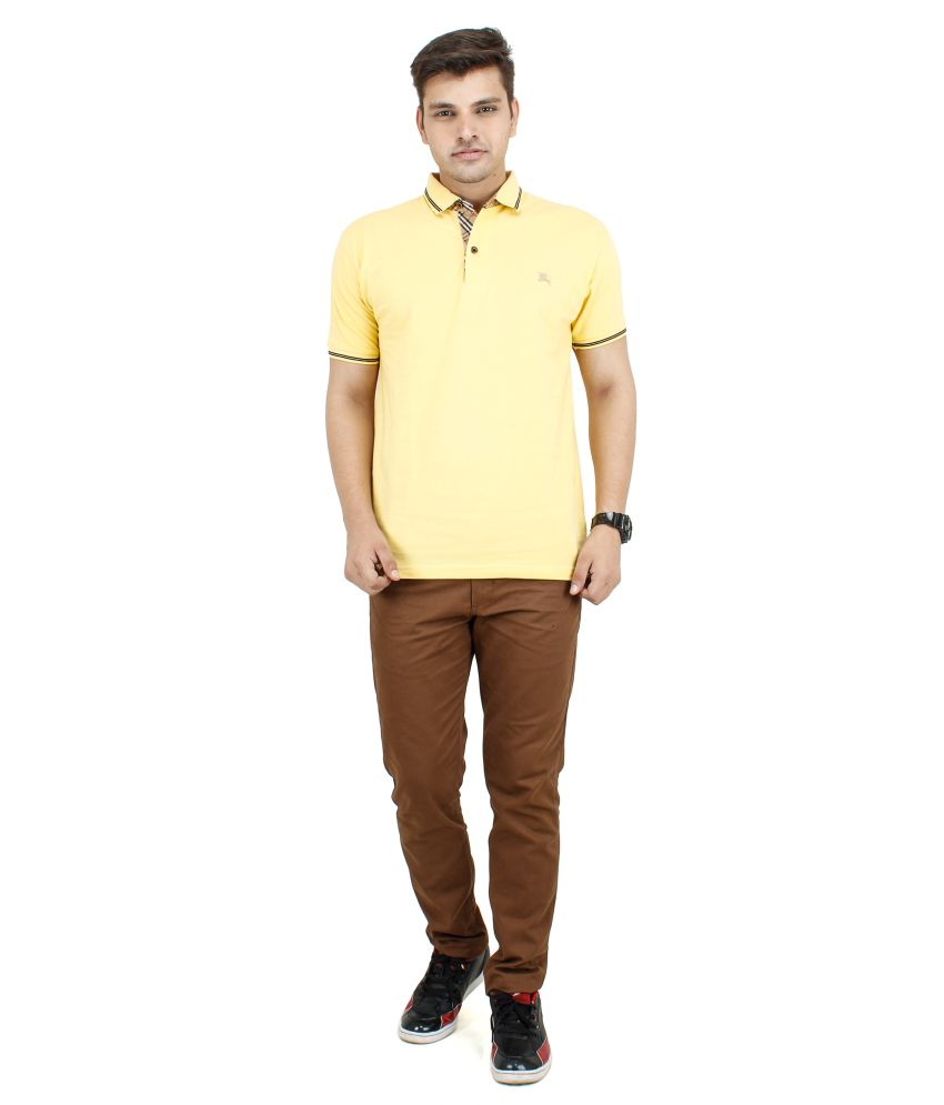 Burberry London Yellow Cotton Polo T-Shirt - Buy Burberry London Yellow  Cotton Polo T-Shirt Online at Low Price 