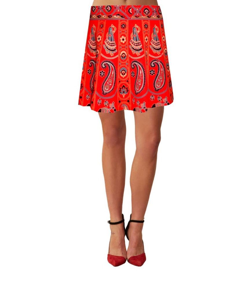     			Ethnic Style Cotton Knee Length Wrap Around Skirt