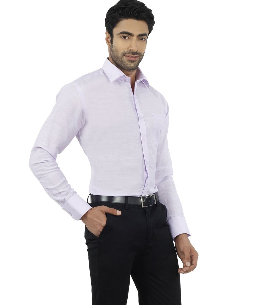 mens purple linen shirt