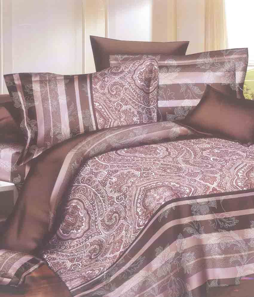 Fabia Fabric Brown Contemporary Poly Cotton Bed Sheet Buy Fabia