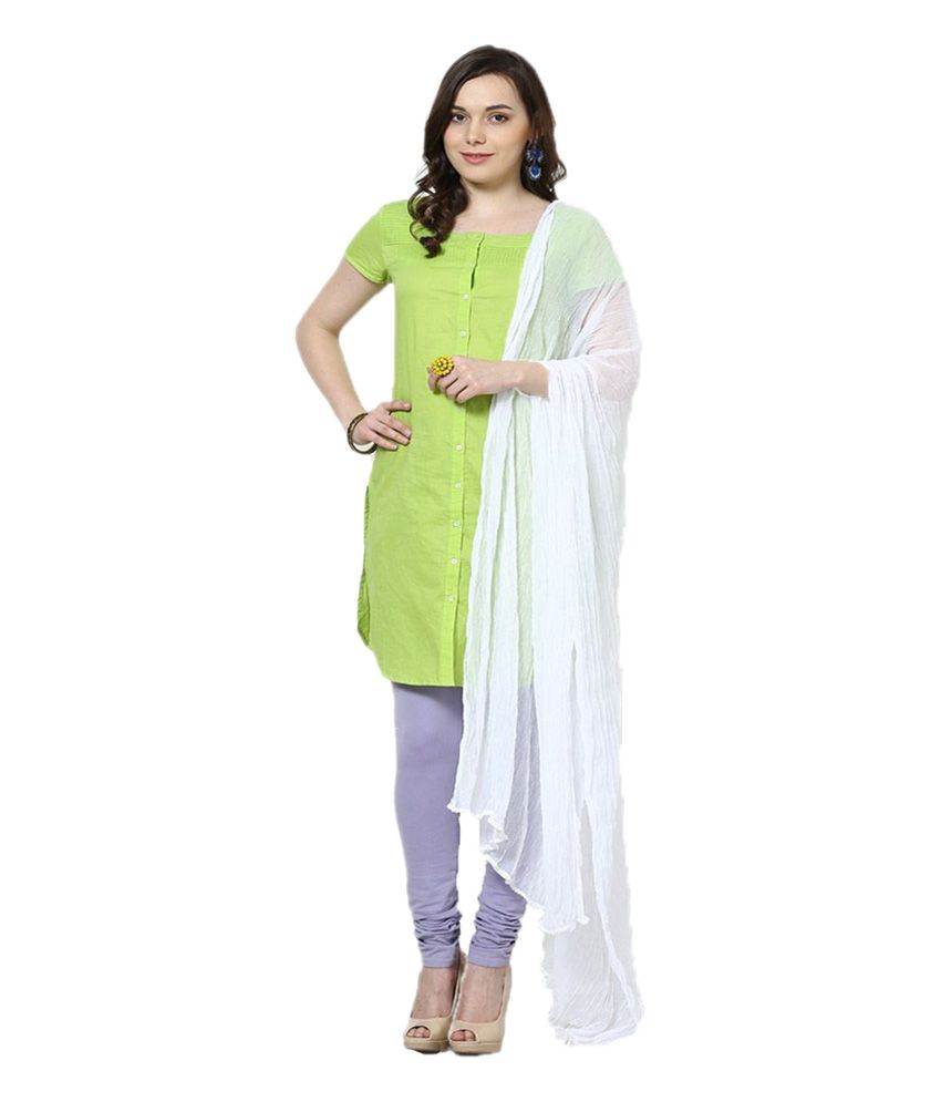 Priyanka Jain White Plain Pure Chiffon Dupatta Price In India Buy 8634