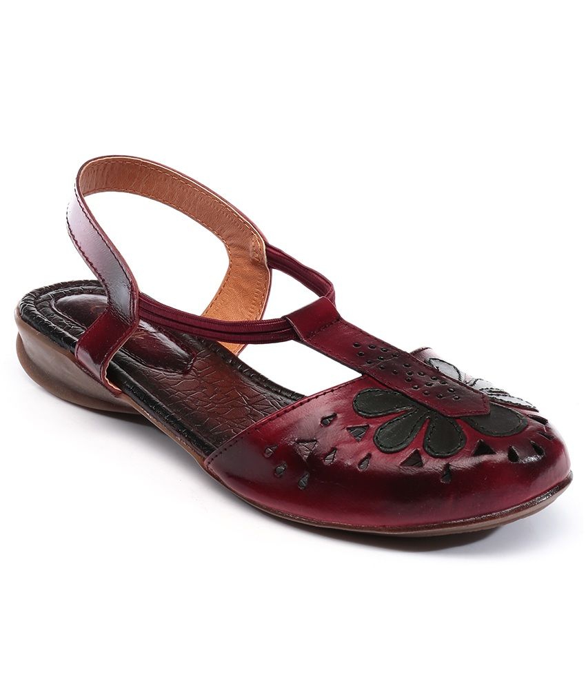 maroon pointed flats