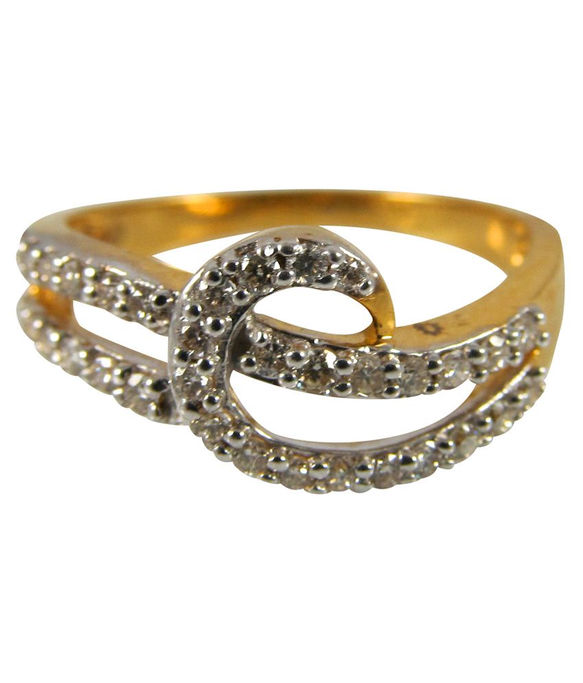 Sonalia Jewellers 18kt Gold Designer Elegant Diamond Ring: Buy Sonalia ...