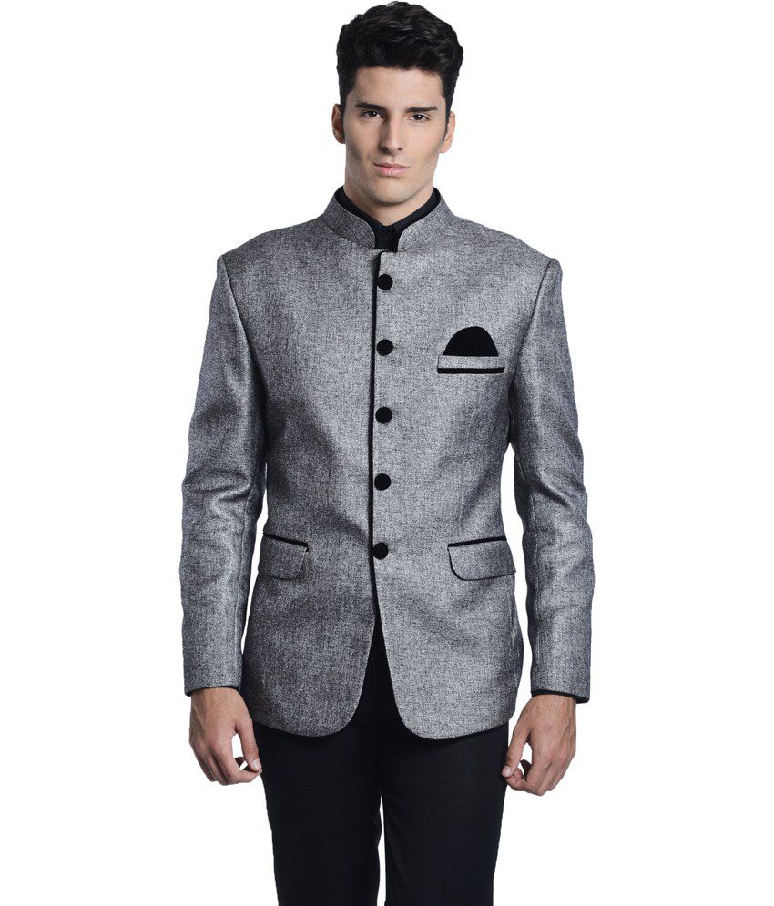 Luxurazi Grey Party Wear Blazer - Buy Luxurazi Grey Party Wear Blazer ...
