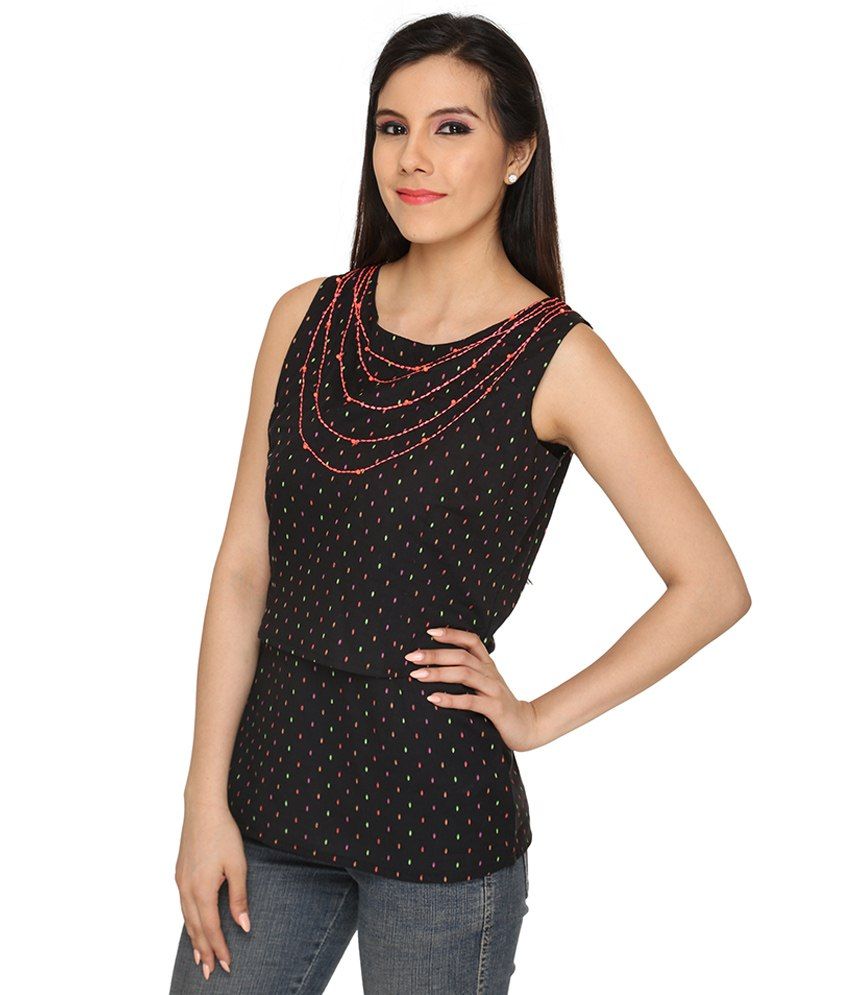 black cotton top womens