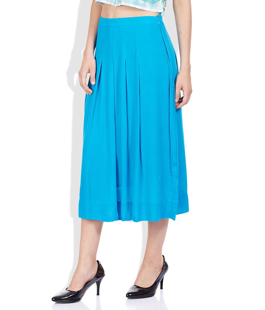 Buy AND Turquoise Long Skirt Online at Best Prices in India - Snapdeal