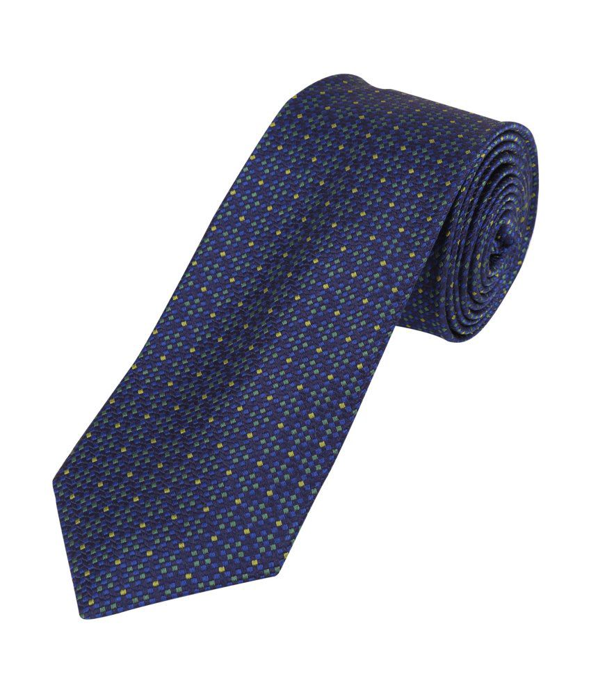 Park Avenue Navy Silk Formal Narrow Tie: Buy Online at Low Price in ...