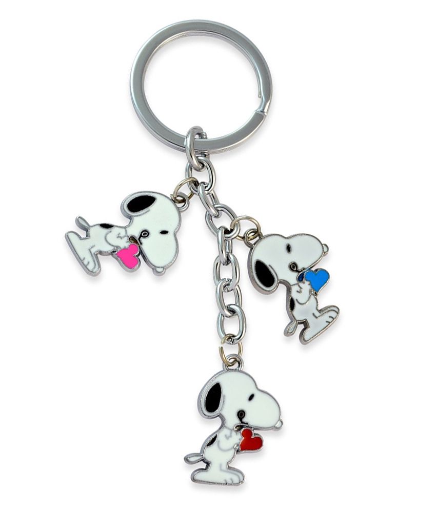 Sarah Snoopy Dog Silver Metal Key Chain: Buy Online at Low Price in ...