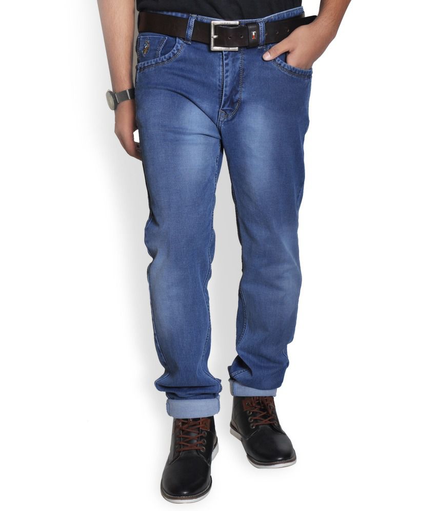 US Polo Blue Cotton Jeans - Buy US Polo Blue Cotton Jeans Online at Low ...