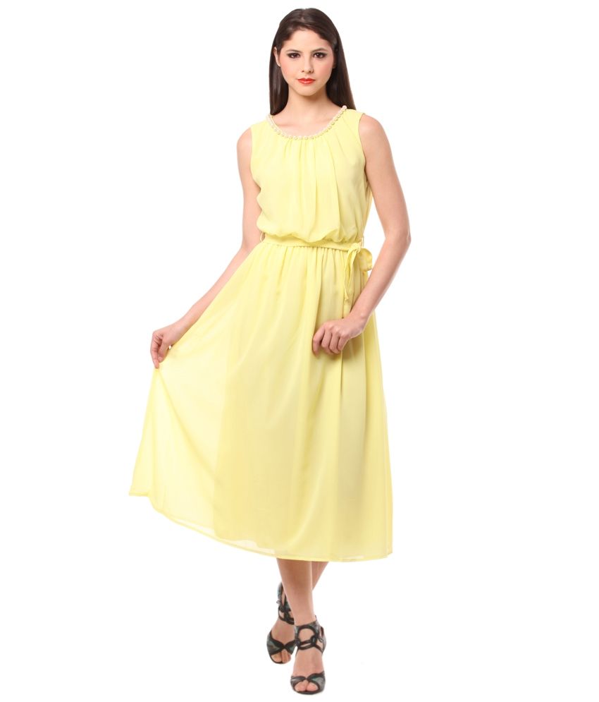 womens yellow eyelet dress