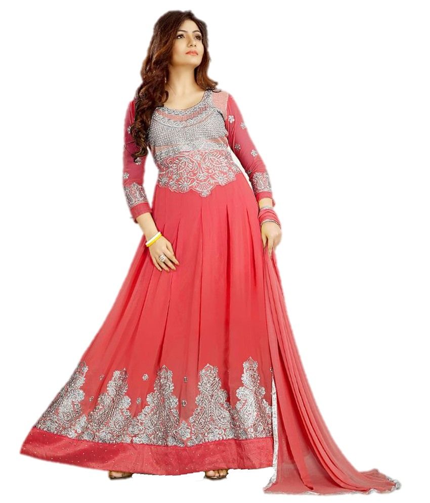 buy red anarkali online