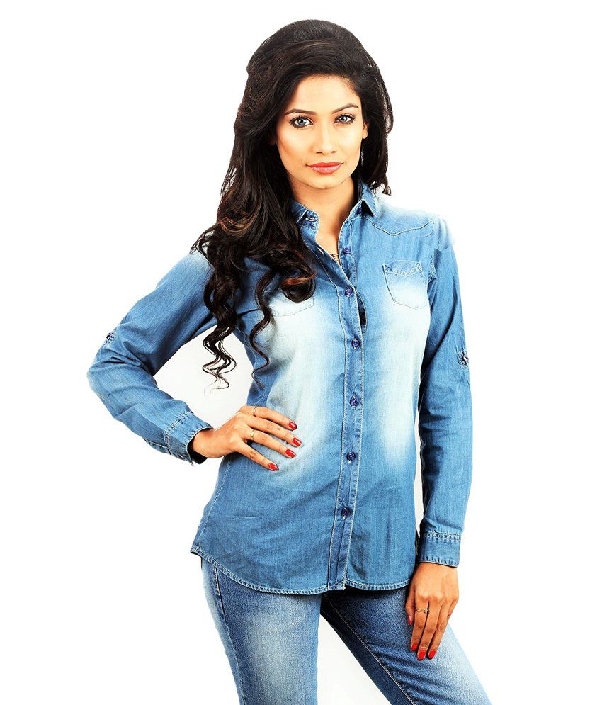 Buy Hoffmen Stylish Blue Denim Graphic 