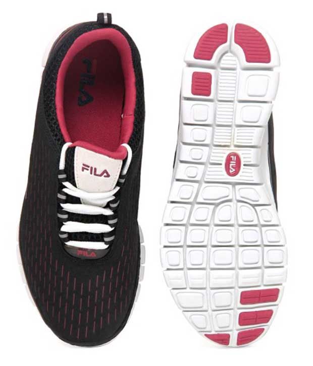 fila shoes black for women