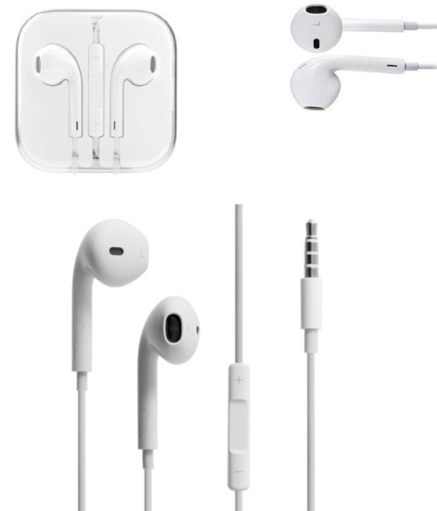 Buy Mobio White Wired Earphones For Iphone Online at Best