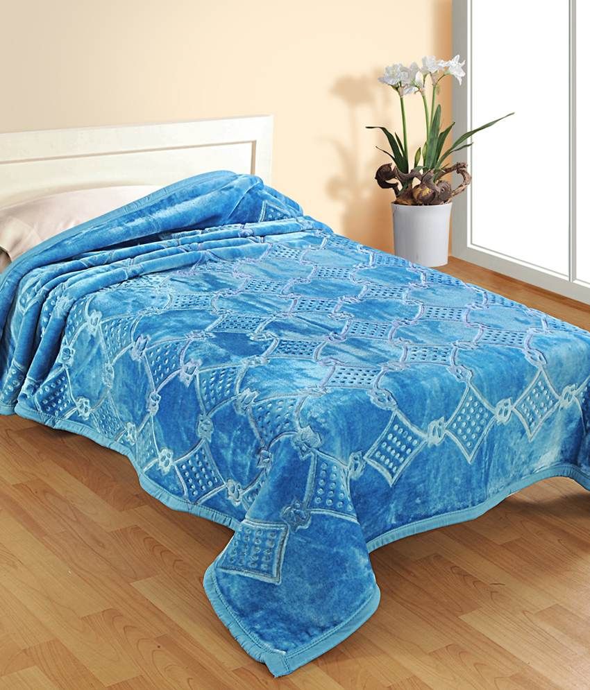 Shital Embossed Single AC Blanket Sky Blue Buy Shital Embossed Single