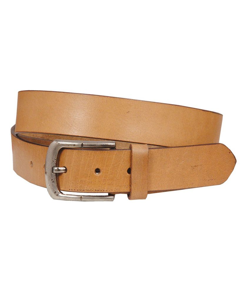 Swastika Brown Leather Single Formal Cum Regular Belt: Buy Online at ...