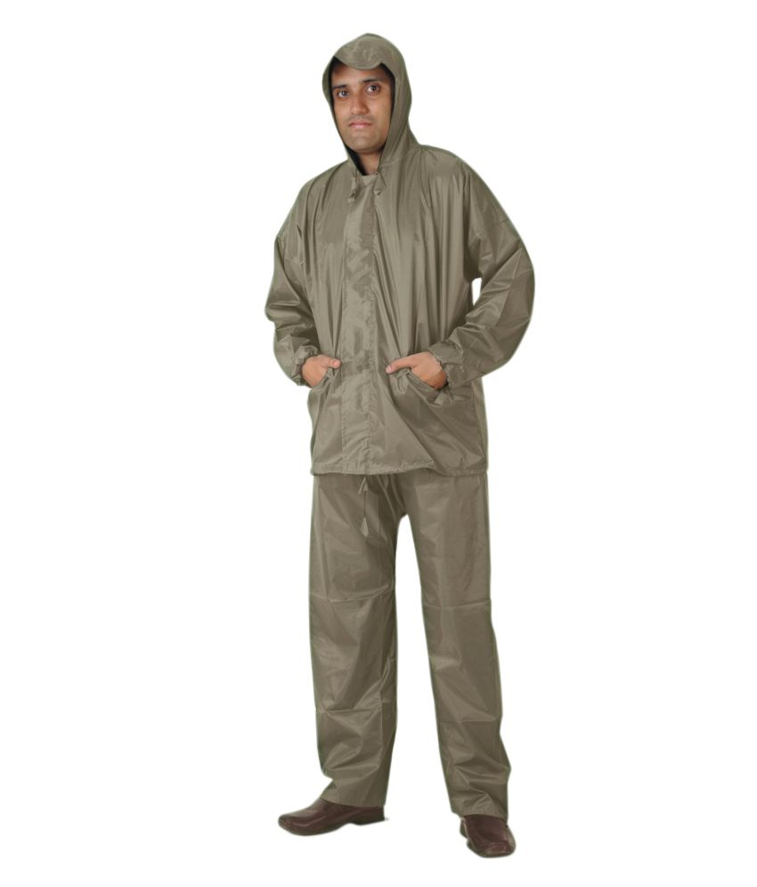 Variety Khaki Green Raincoat And Pant Suit For Men - Buy Variety Khaki ...