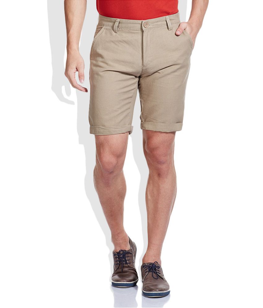 Pepe Jeans Beige Solid Shorts - Buy Pepe Jeans Beige Solid Shorts ...