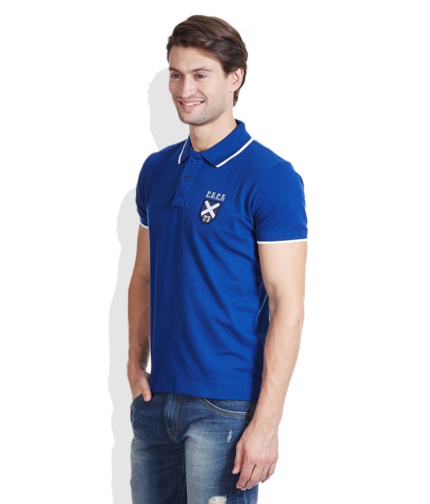 Pepe Jeans Blue Polo T-Shirt - Buy Pepe Jeans Blue Polo T-Shirt Online ...