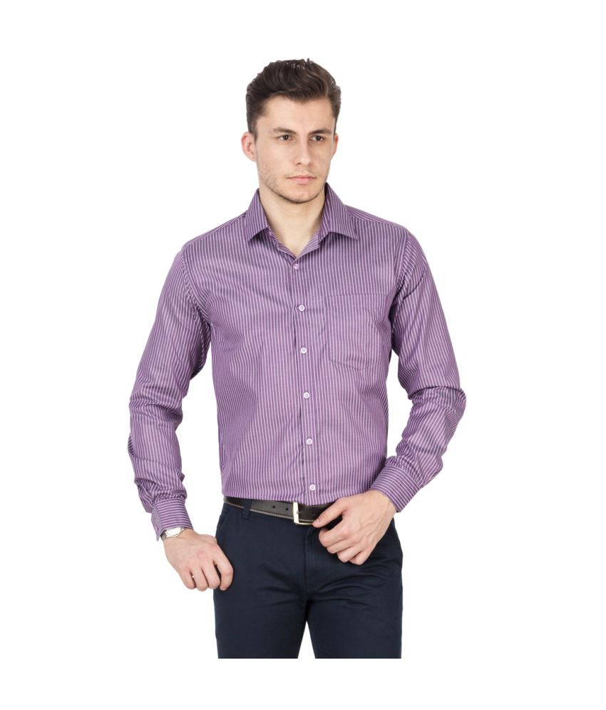 Copperline Purple Cotton Formal Shirt For Men - Buy Copperline Purple ...