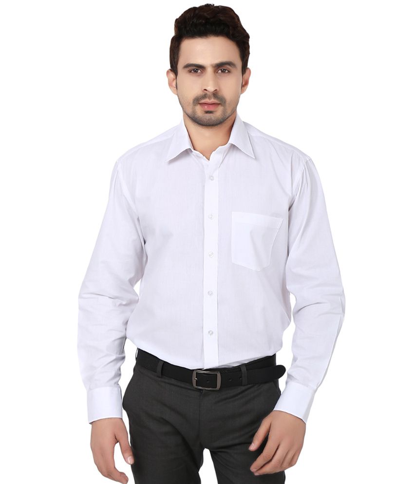 Apple Plus White Formal Linen Shirt For Men - Buy Apple Plus White ...