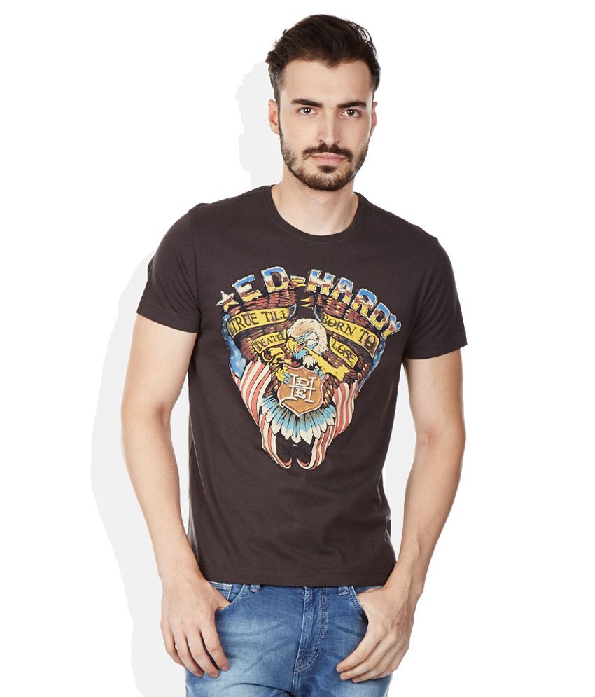 Ed Hardy Half Sleeves T Shirt available at SnapDeal for Rs.823