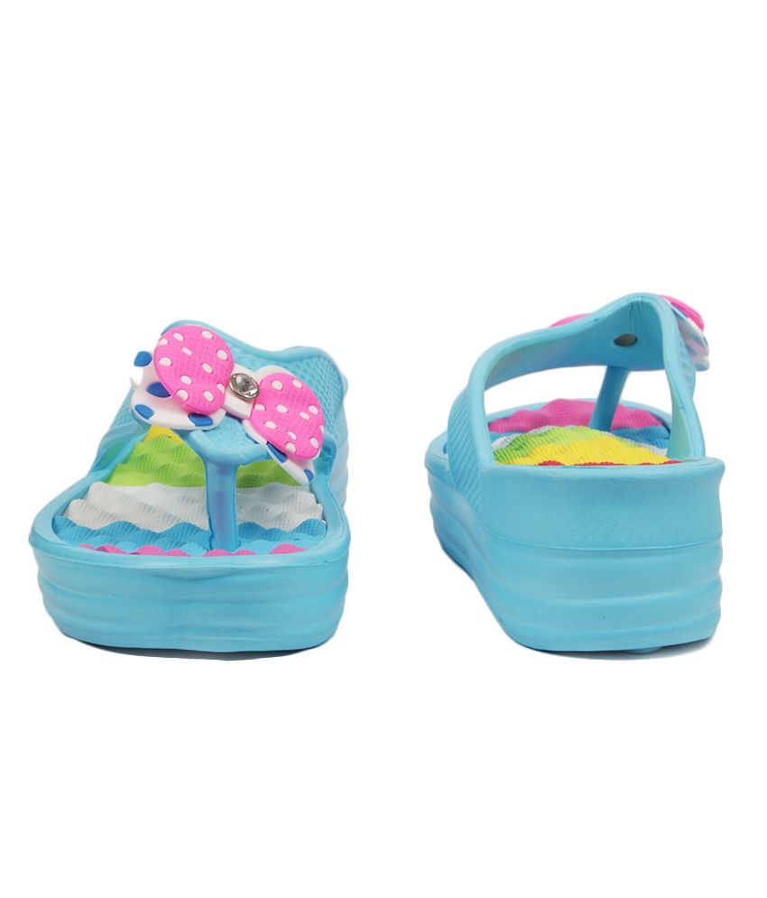 turquoise blue flip flops