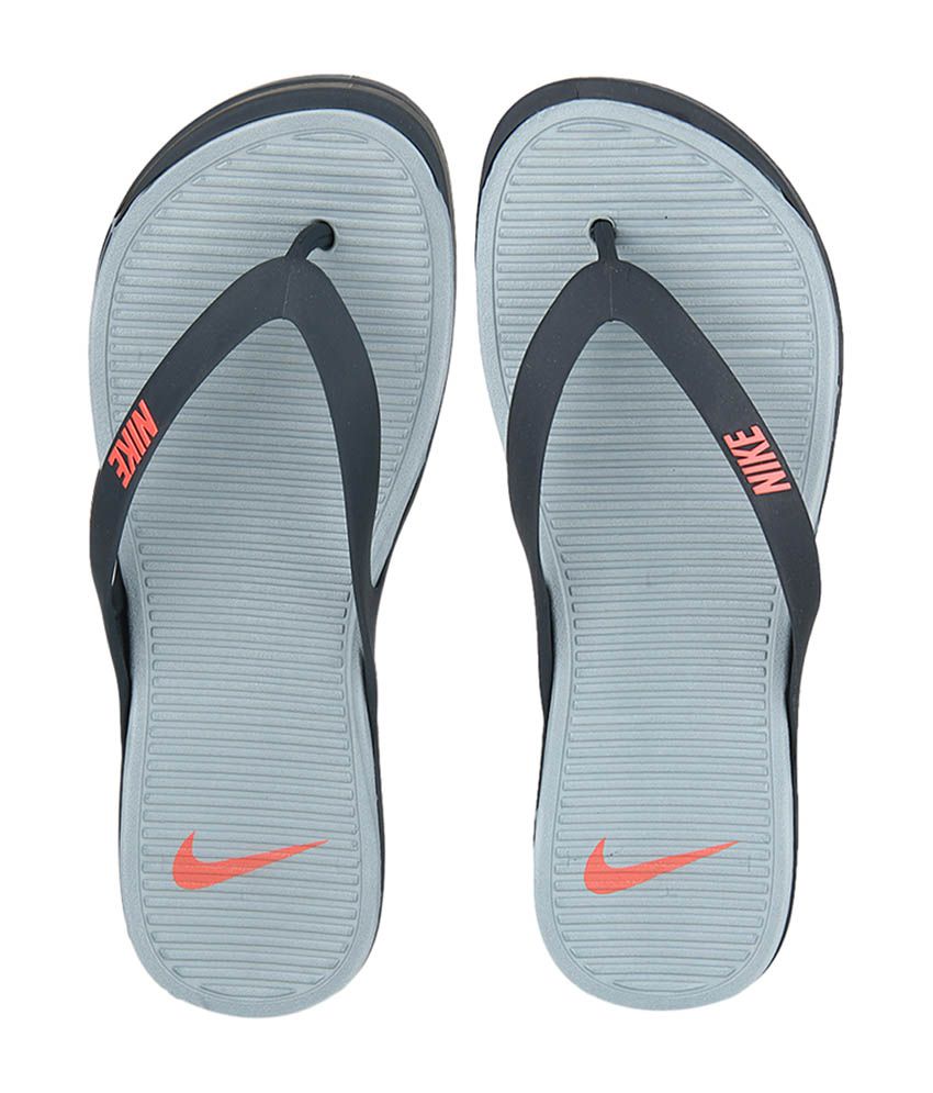 nike gray slippers