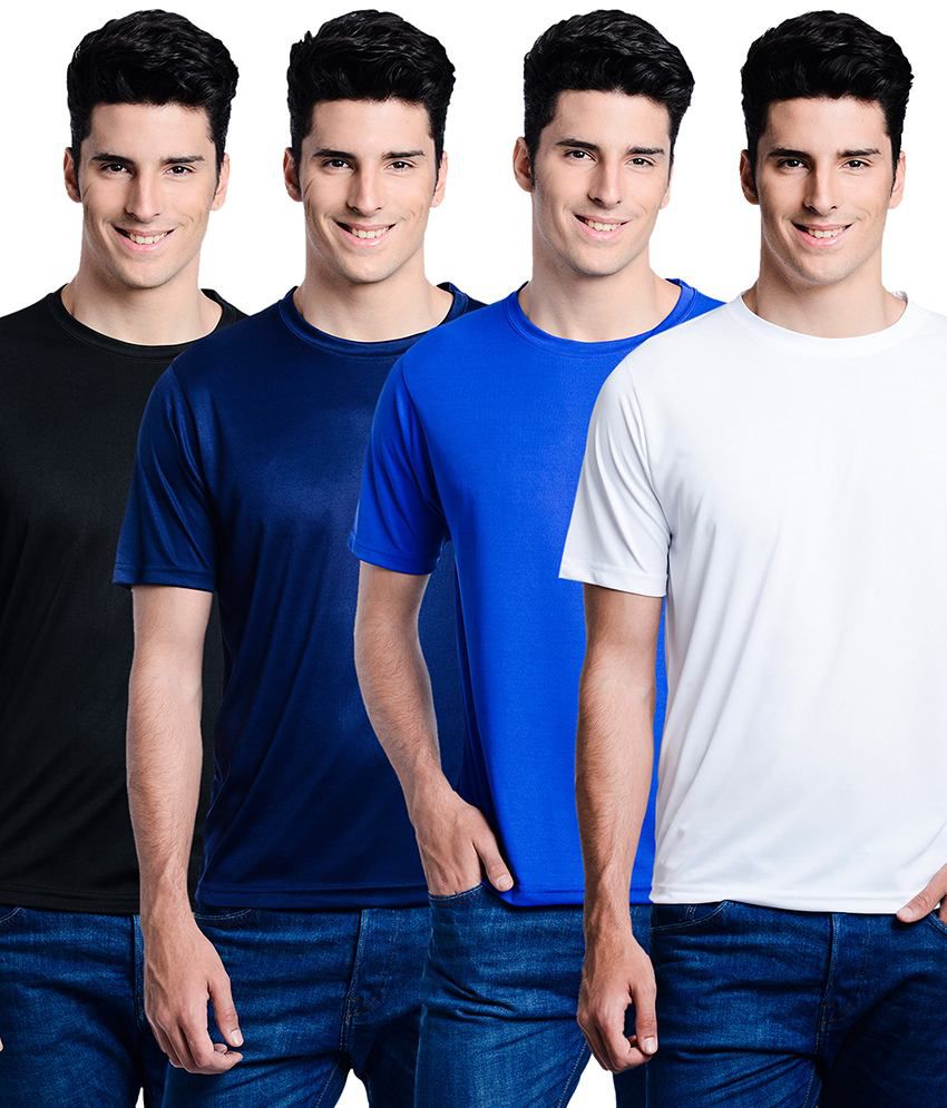 Download Superjoy Black Polyester Round Neck Half T-Shirt For Men ...