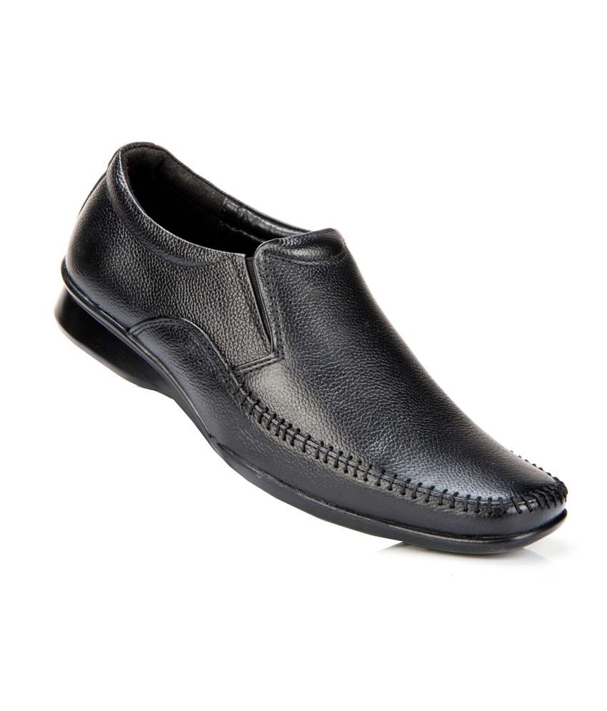 mens black leather formal shoes