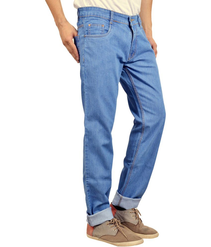 Studio Nexx Blue Cotton Regular Fit Jeans - Buy Studio Nexx Blue Cotton ...