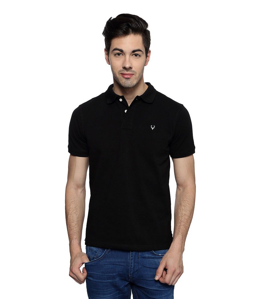 Allen Solly Black Pique Polo T-shirt - Buy Allen Solly Black Pique Polo  T-shirt Online at Low Price 
