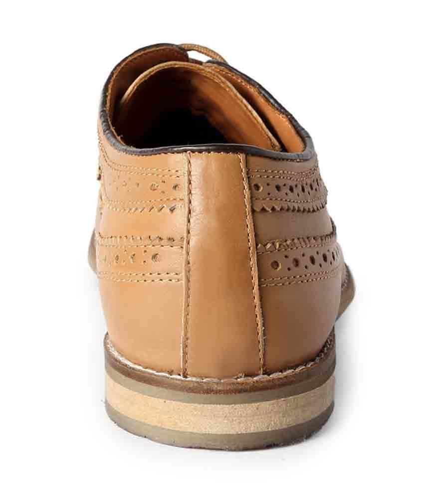 allen solly brown formal shoes