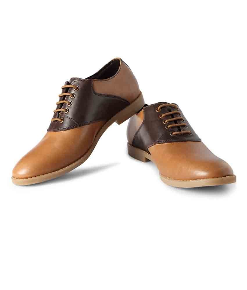 allen solly brown formal shoes