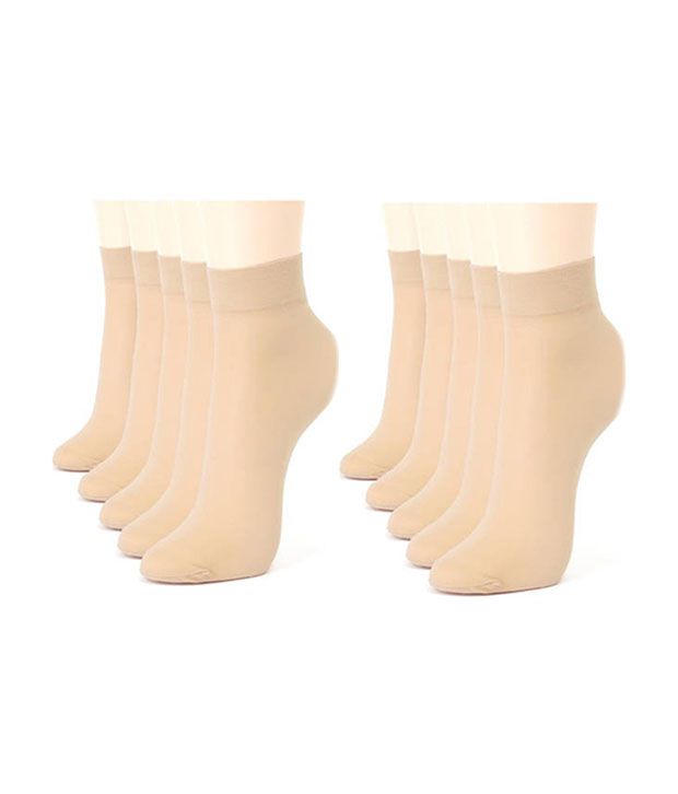 Imported Skin Color Ladies Girls Ankle Length Transparent Stockings ...