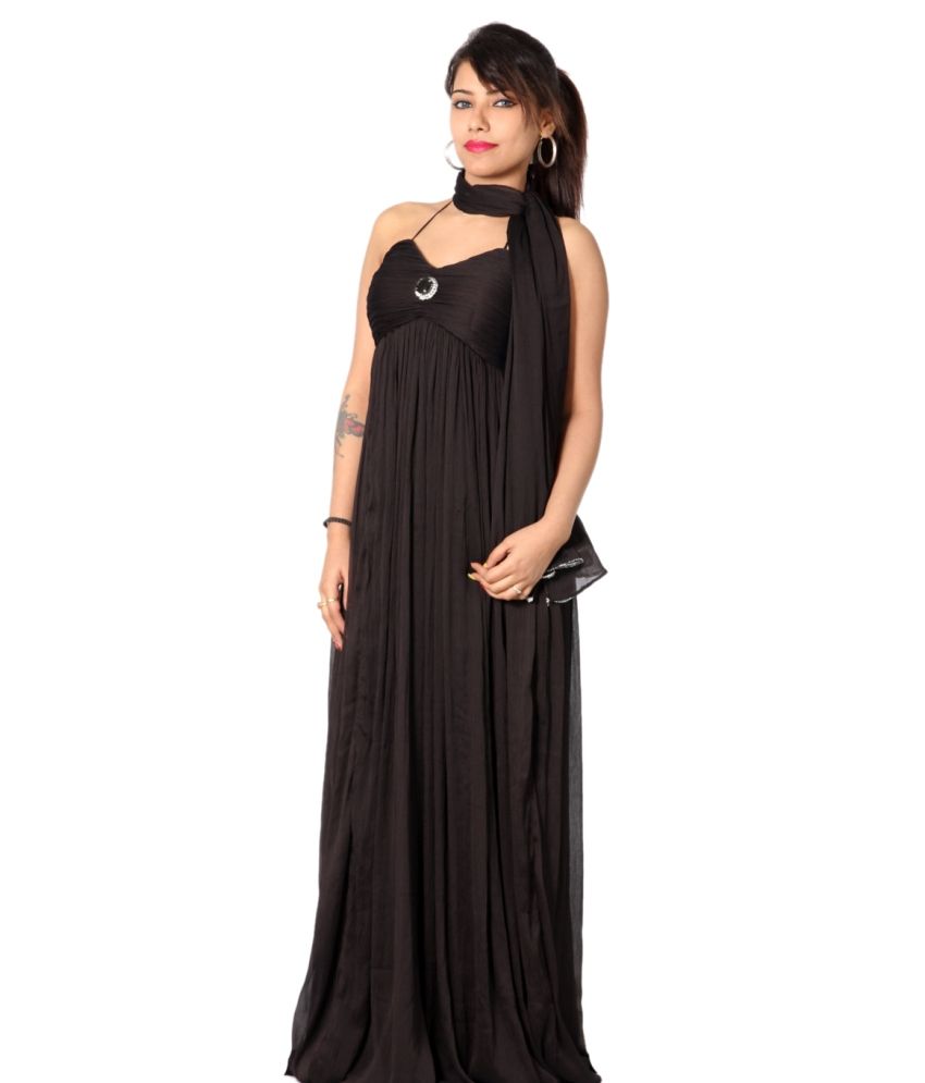 Black Chiffon Maxi Dress