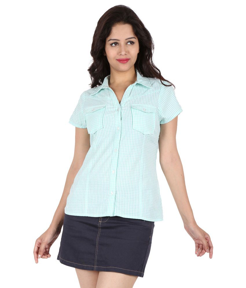 Buy Faith Green Checks Cotton T-Shirt Online at Best Prices in India ...
