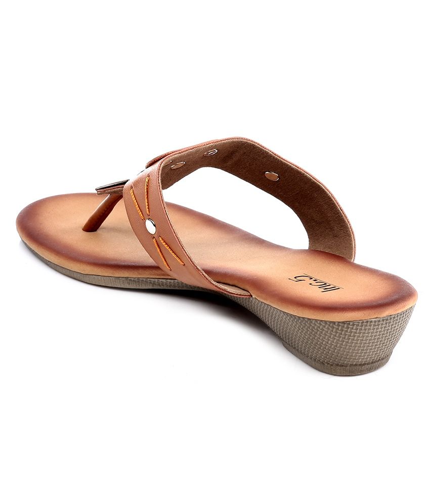 tan slip on wedges
