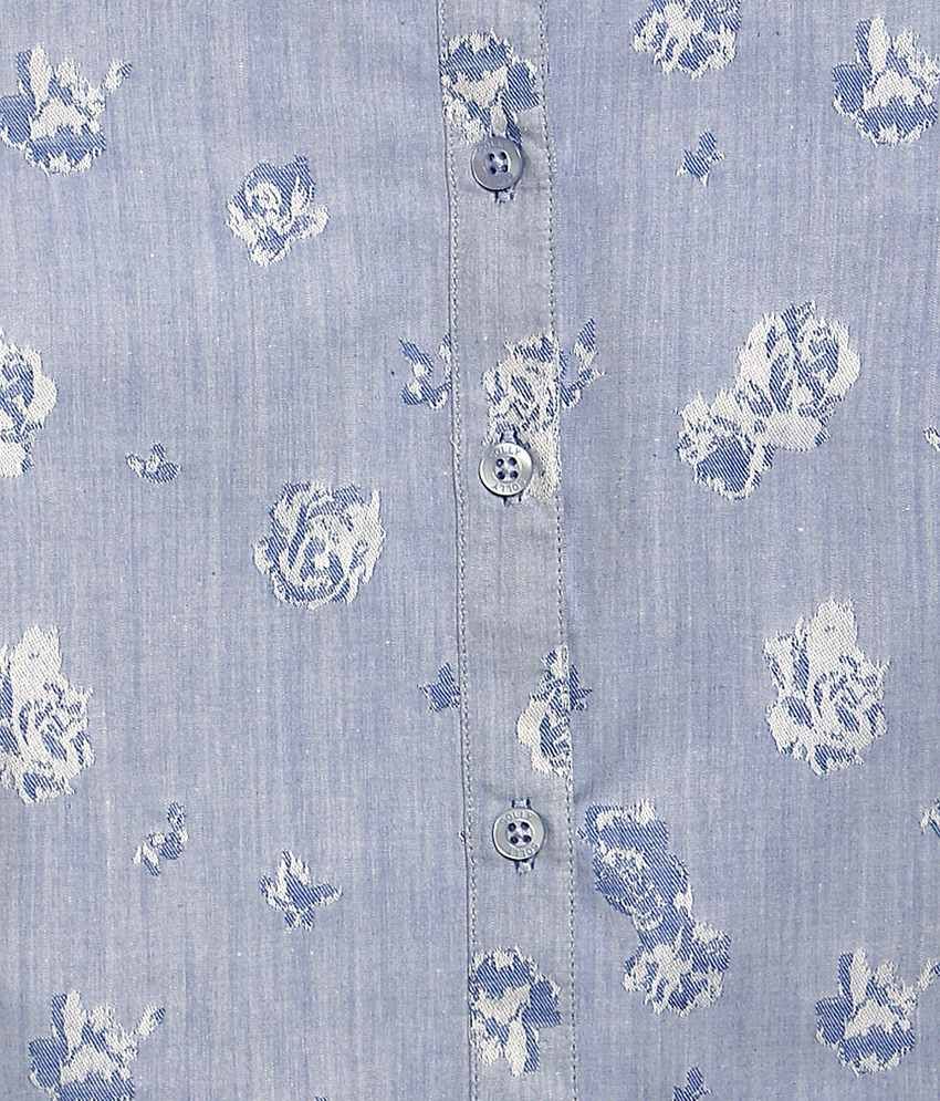 Buy Allen Solly Blue Printed Regular Fit Shirt Online at Best Prices in ...