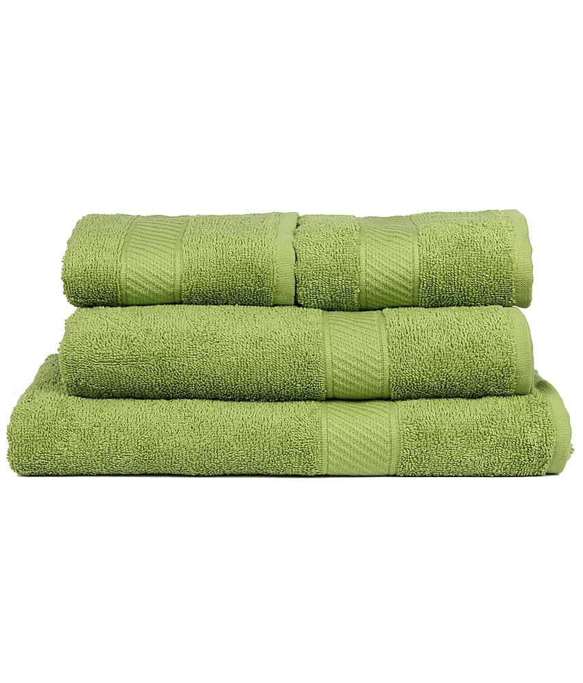     			Trident Garden Green  4 Pcs Couple Bath Towels Set