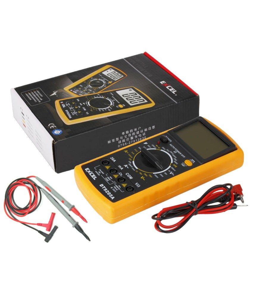 Excel DT9205A 3 Inch LCD Digital Multimeter With One Extra Lead Cable Buy Excel DT9205A 3 Inch