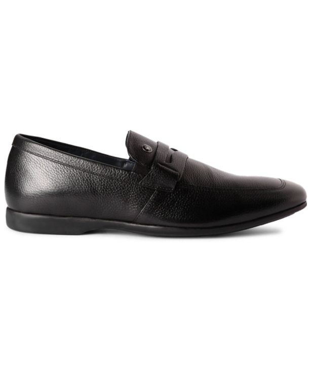 louis philippe black formal shoes