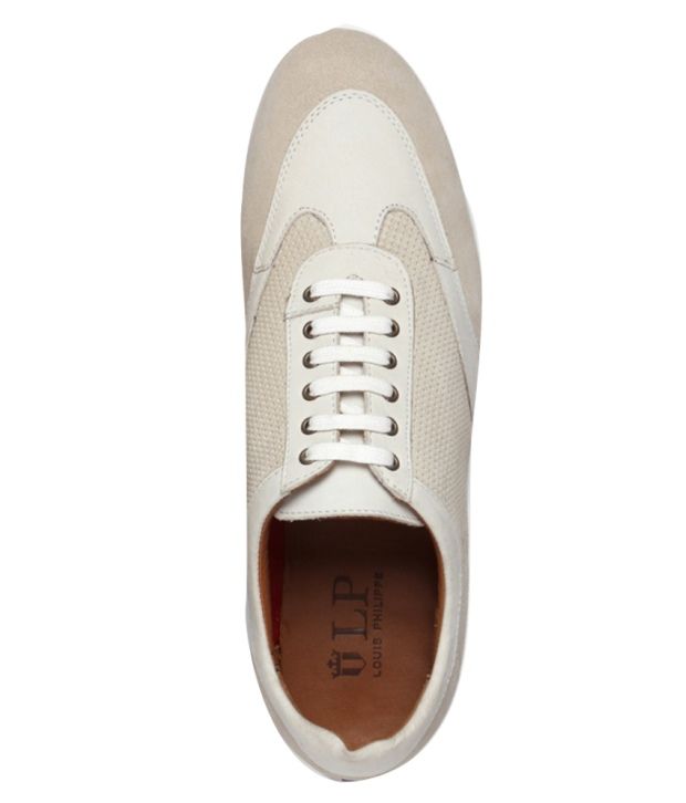 louis philippe white casual shoes