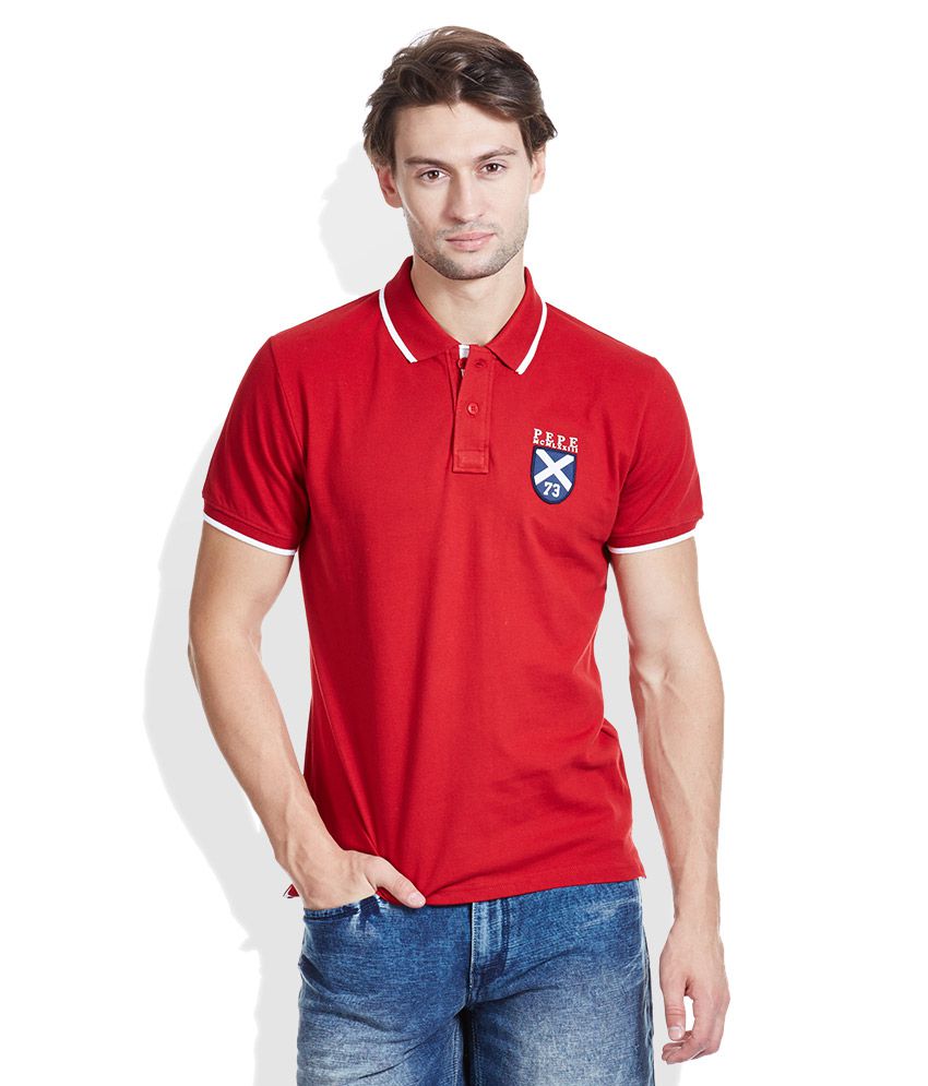 ... Shirt - Buy Pepe Jeans Red T-Shirt Online at Low Price - Snapdeal.com