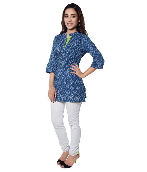 katha work kurti design
