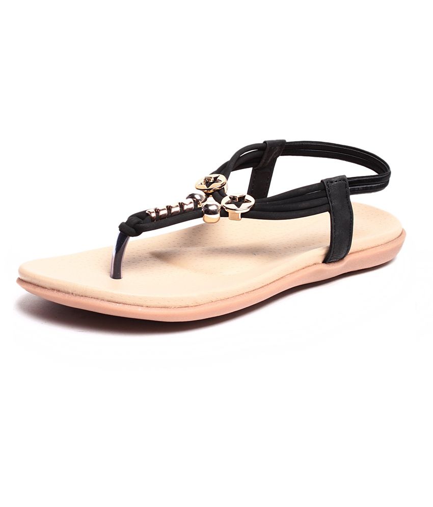 Dezire Black Studded Sandals Price in India- Buy Dezire Black Studded ...