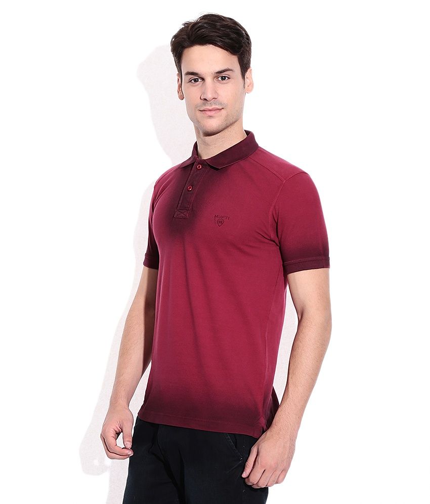 sweater polos maroon