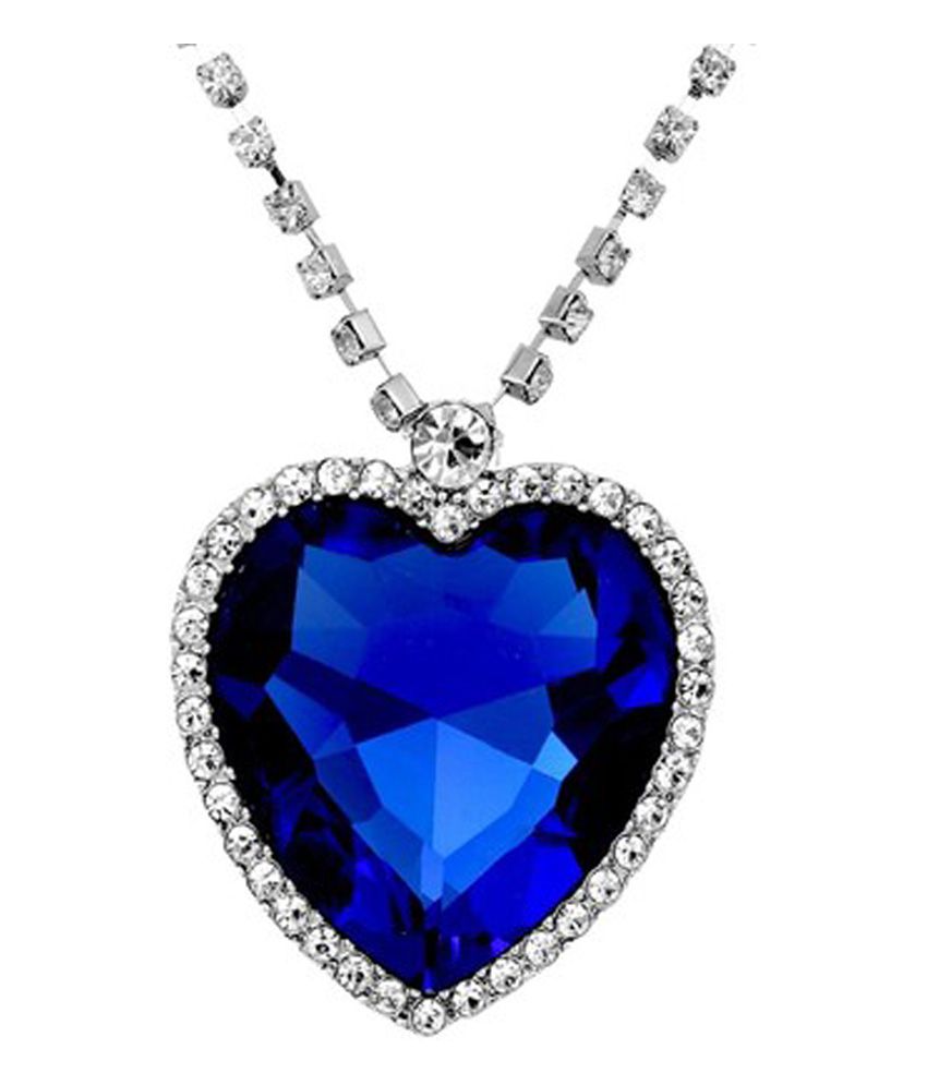 Amana Jewels Blue Titanic Sapphire Heart Pendant: Buy Amana Jewels Blue ...