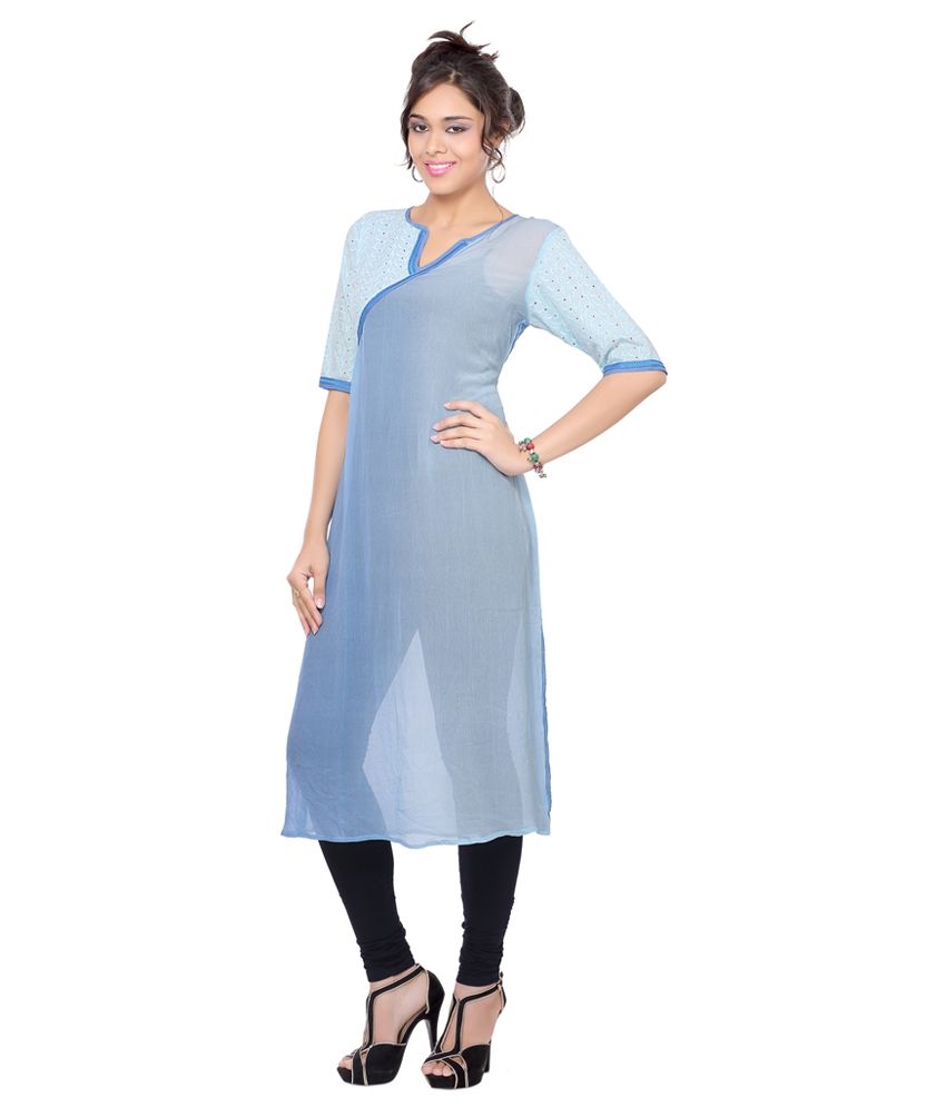 chiffon frock designer kurti