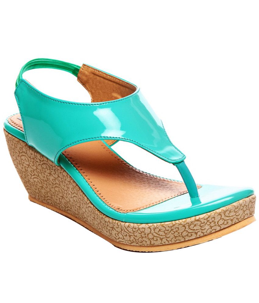 Nell Turquoise Heeled Sandals Price in India- Buy Nell Turquoise Heeled ...